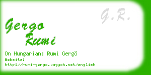 gergo rumi business card